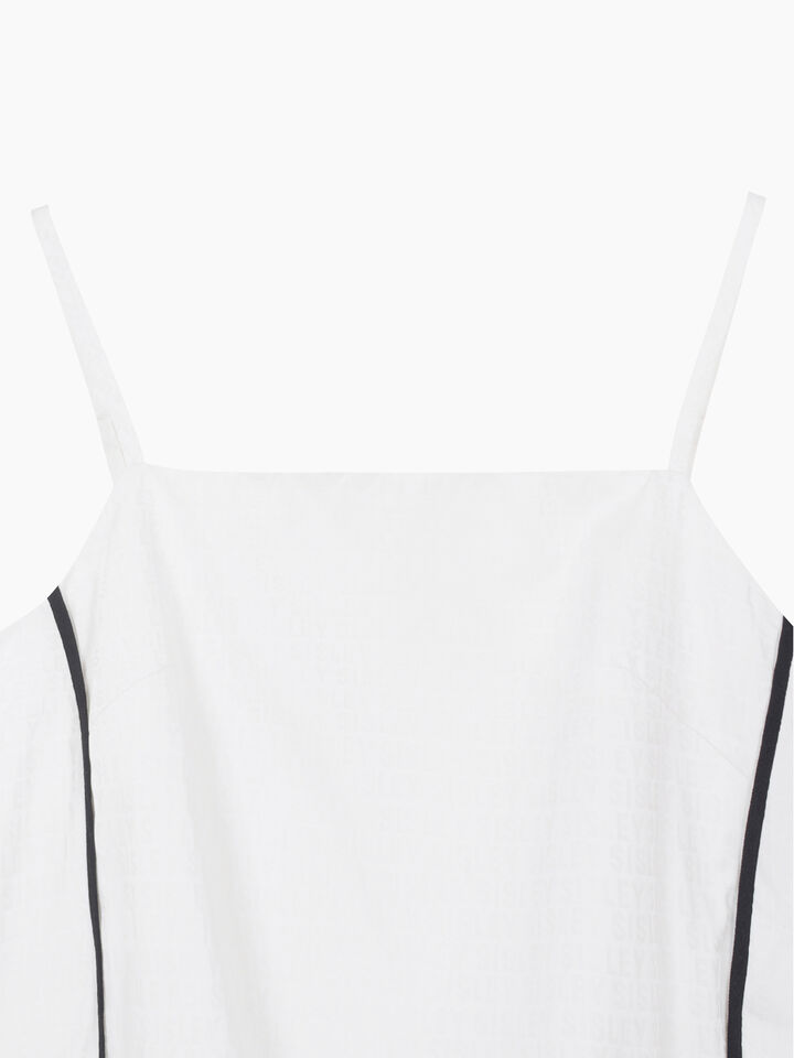 Light beige bustier with jacquard pattern - sisley k top - White | Sisley K image number 3